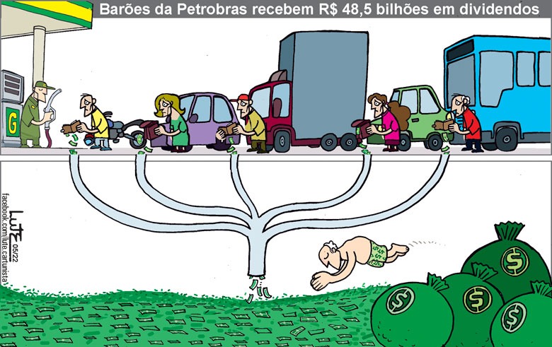 POPULAÇÃO PAGA COMBUSTIVEIS DOLARIZADOS: Petrobras pagará R$ 48,5 bi em dividendos aos acionistas em junho e julho