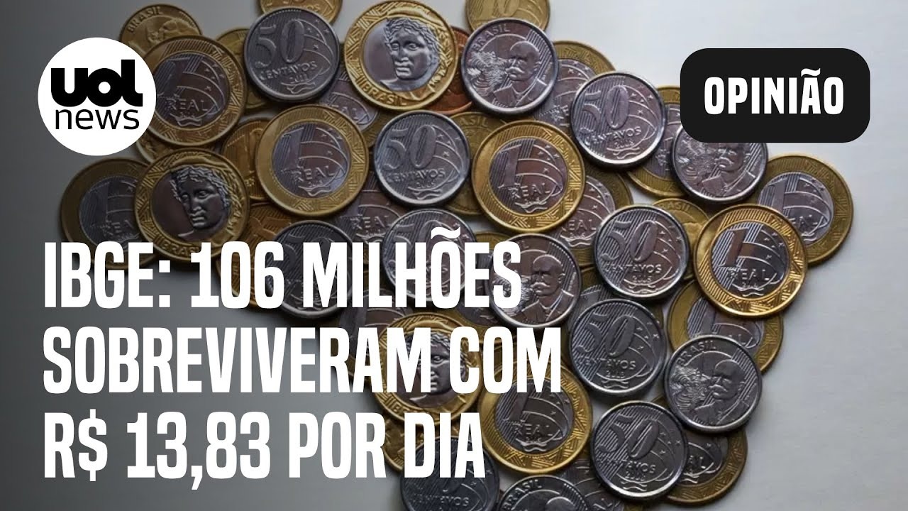 106 milhões de brasileiros sobreviviam com R$ 13,83 por dia em 2021, diz IBGE