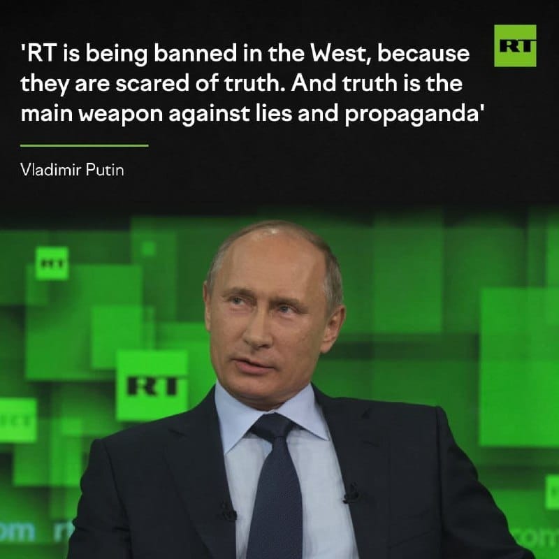 O Ocidente bloqueia Russia Today e Sputnik por medo de dizermos a verdade – Putin