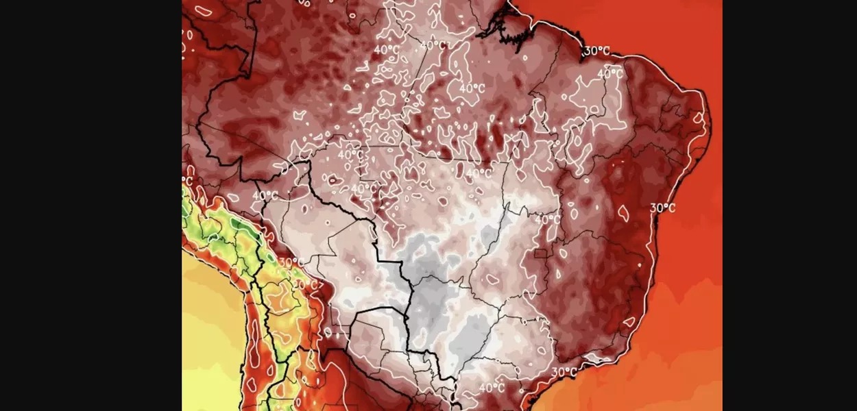 Brasil enfrentará onda de calor excepcional nos próximos dias com temperaturas de 40ºC a 45ºC e risco à vida