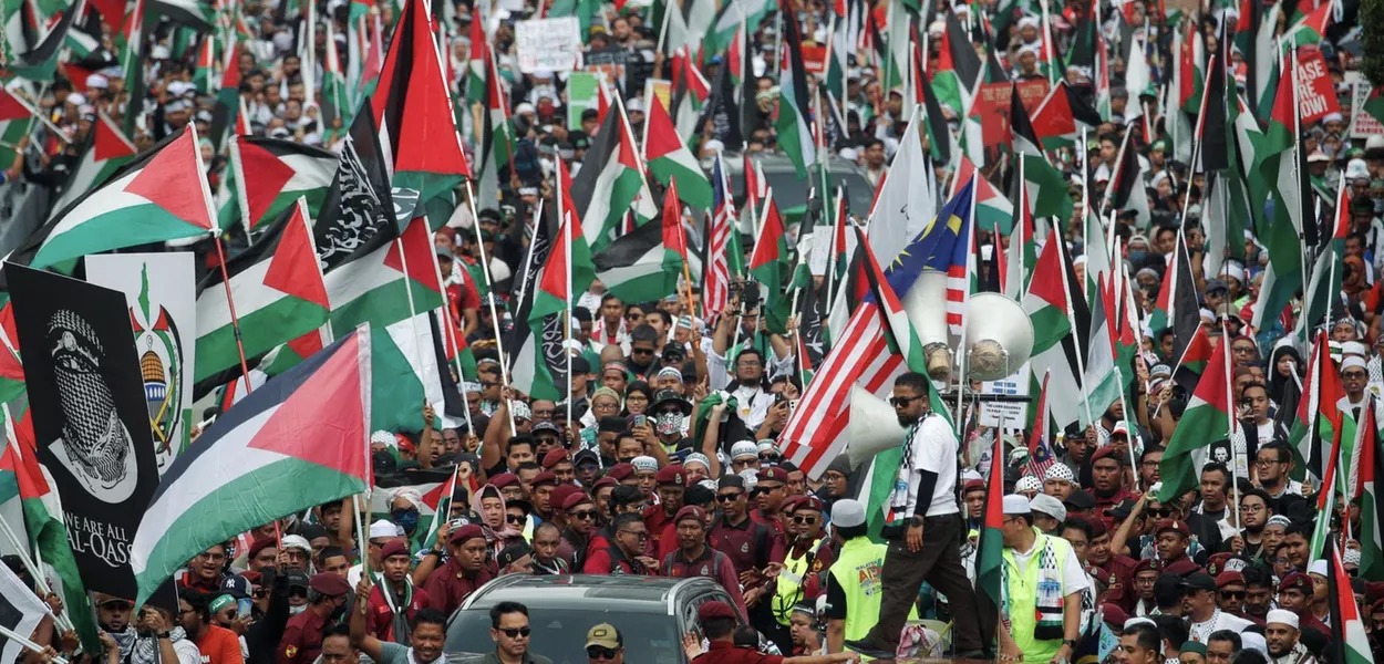 Revolta global contra o genocídio promovido por Israel em Gaza mobiliza centenas de milhares de pessoas ao redor do mundo