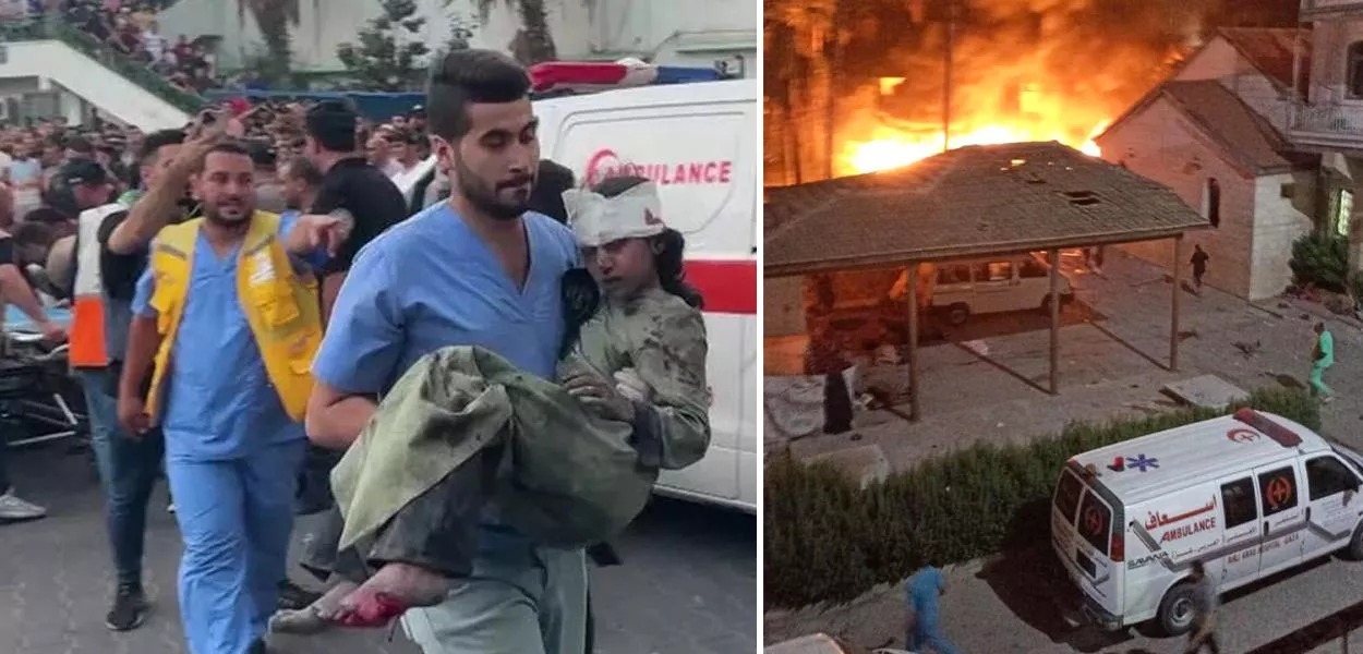 Genocídio: Israel ataca hospital em Gaza e mata mais de 500 pessoas