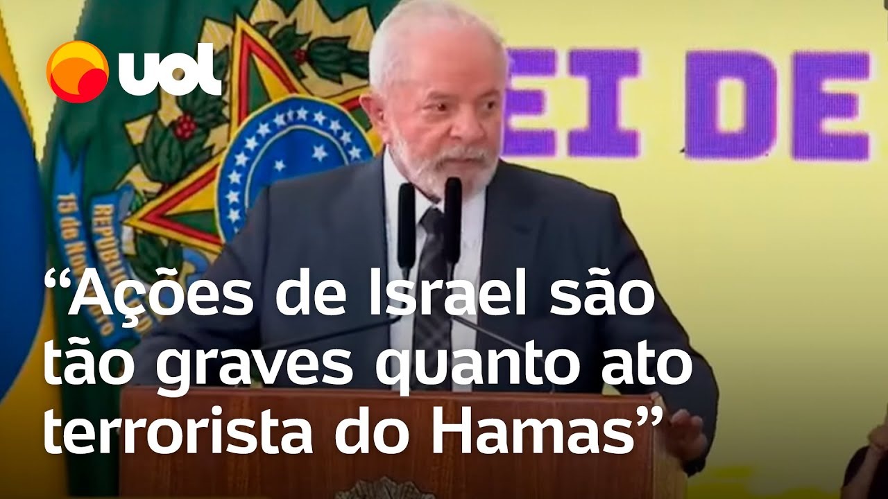 Ações de Israel são tão graves quanto ato terrorista do Hamas, diz Lula