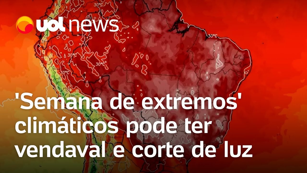 Além do calor brutal: ‘semana de extremos’ pode ter vendaval e corte de luz